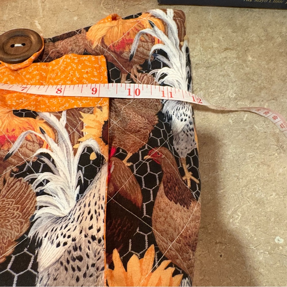 Handmade Rooster And Chicken Print Shoulder Bag - Picture 11 of 12